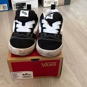 Vans Kids Classic Black and White Sneakers